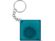 Брелок-рулетка из светоотражающего материала, 1 м., синий/серебристый